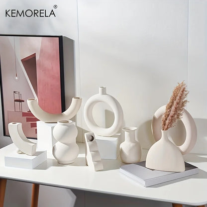 Sculptural Circles: Ceramic Art Vases for a Touch of Nordic Elegance